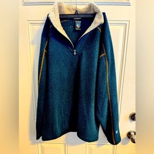Men’s XL Blue Kuhl Fleece Zip-Neck Sweater